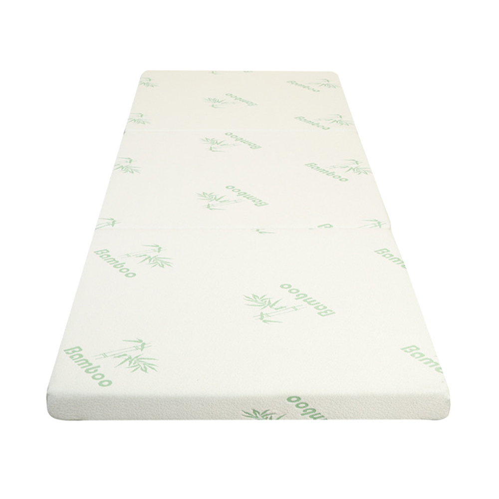 Triple-fold memory foam mattress