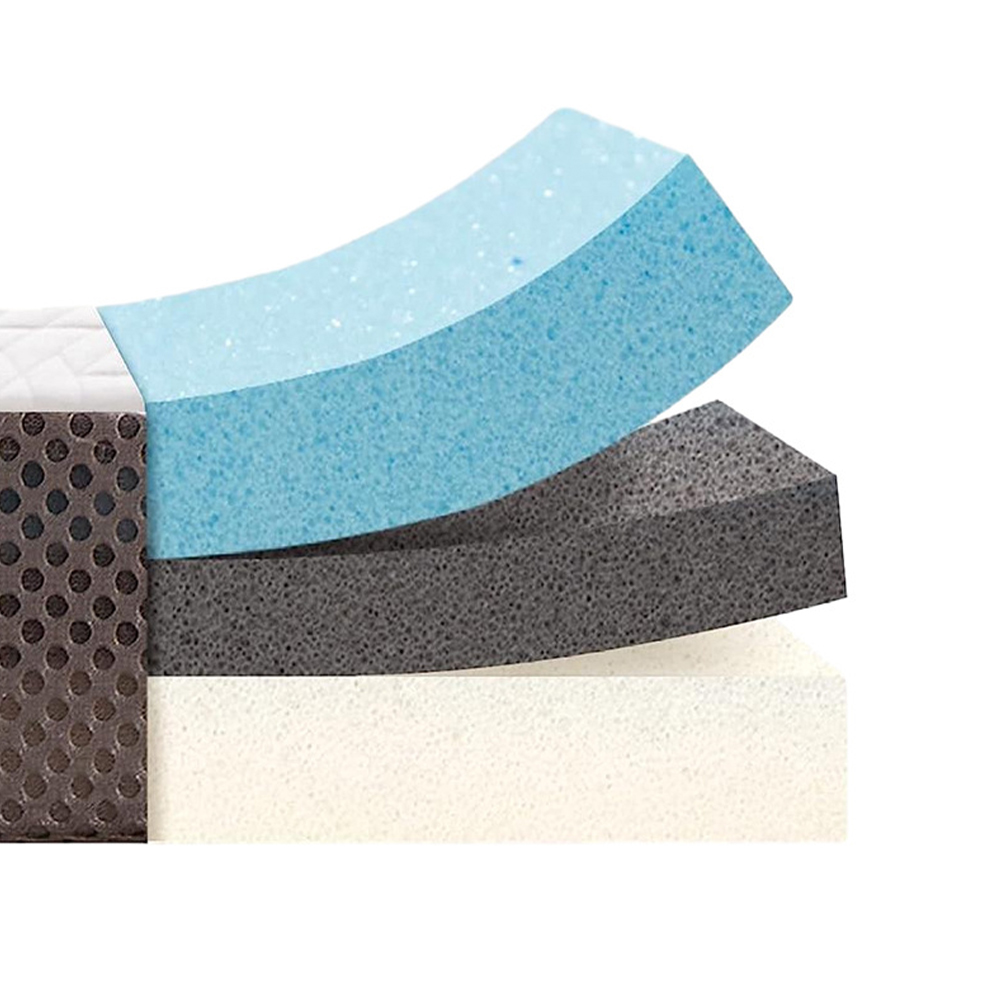 Memory foam gel triple fold mattress