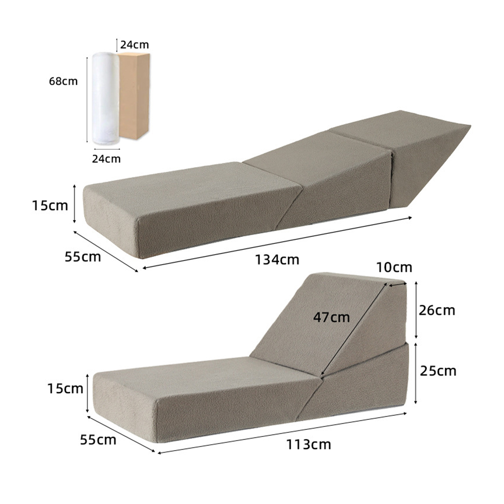 Multifunctional memory foam na tatlong-tiklop na pad