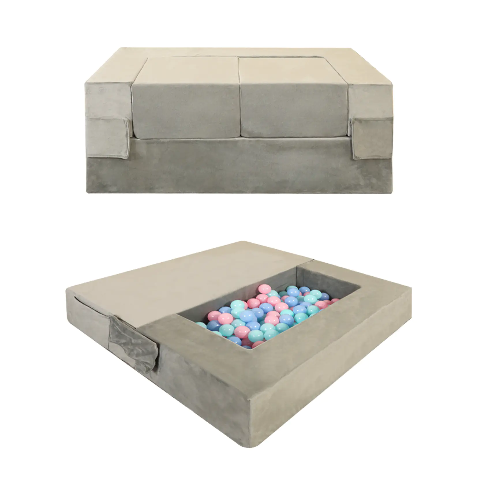 Four-piece foldable children's building block sofa set
