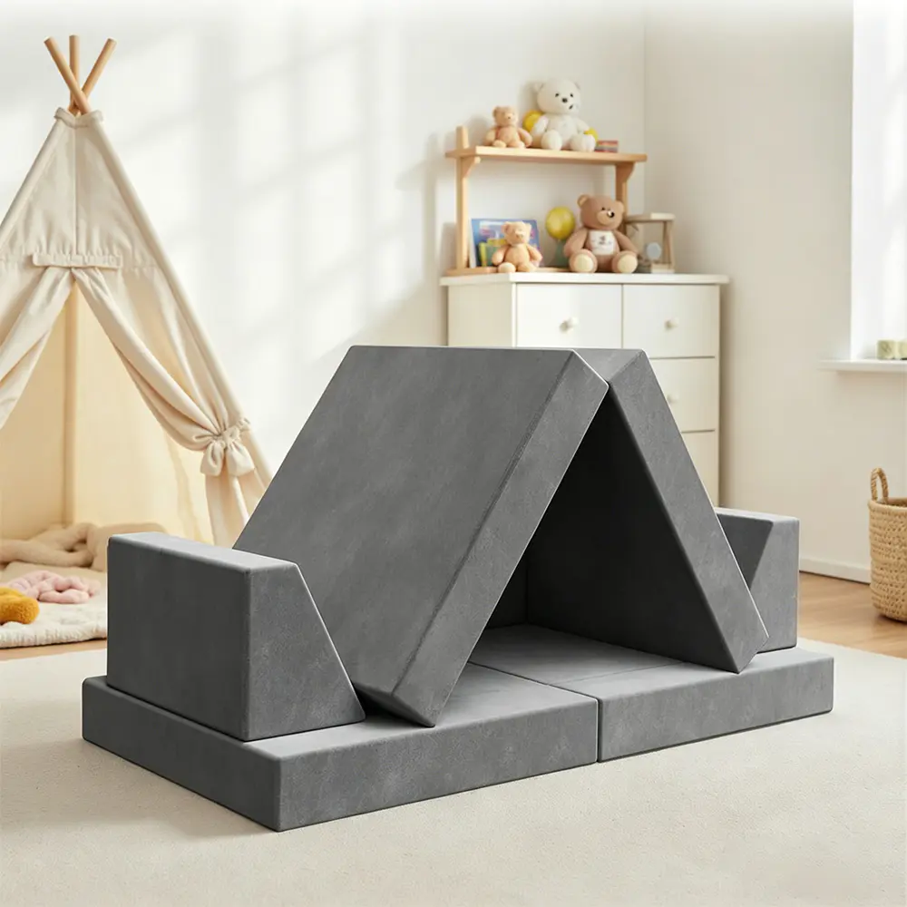 Eight-piece foldable children's building block sofa set