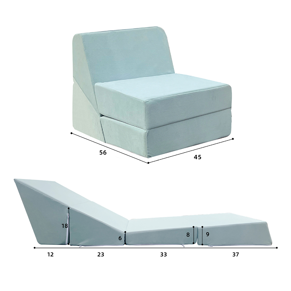 Natitiklop na multi-functional na sofa ng mga bata