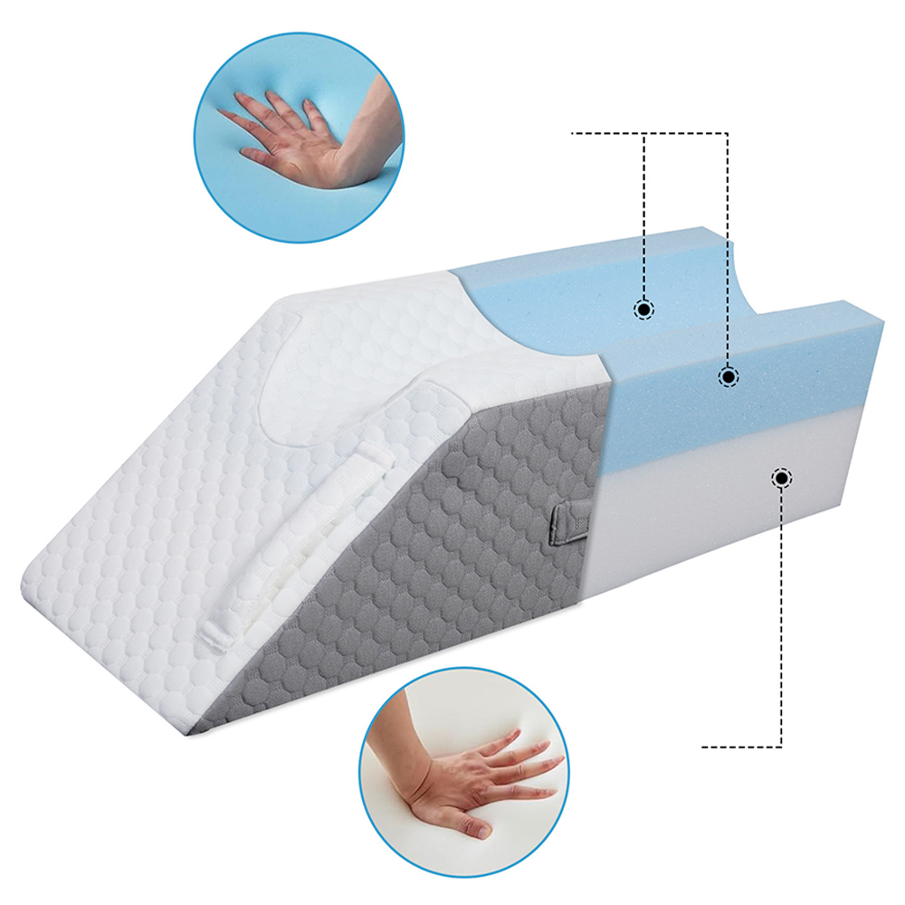 Naka-ukit na memory foam leg pillow