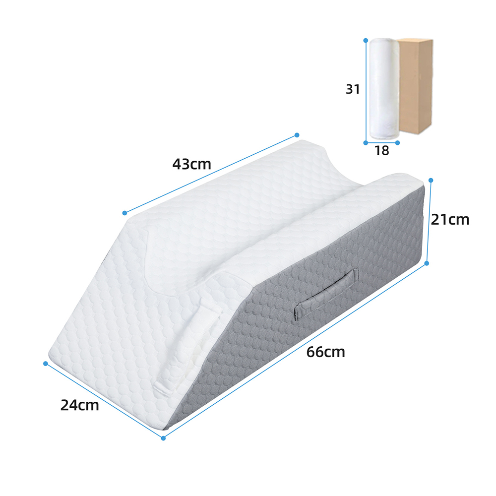 Naka-ukit na memory foam leg pillow