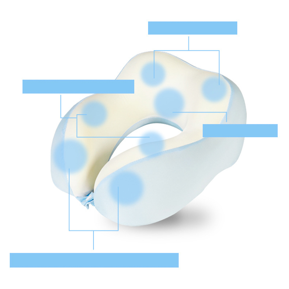 Milk silk memory foam U-shaped neck pillow