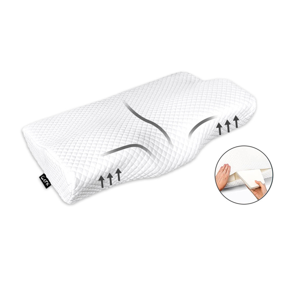 Memory foam na hugis butterfly na unan