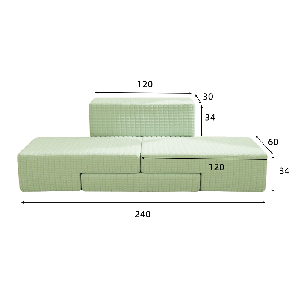 Multi-person modular sofa