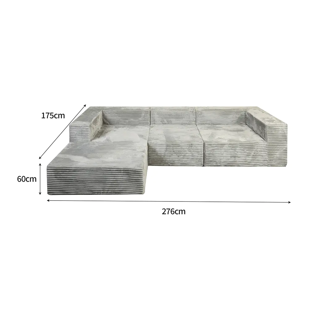 Gray na multi-seater na sofa