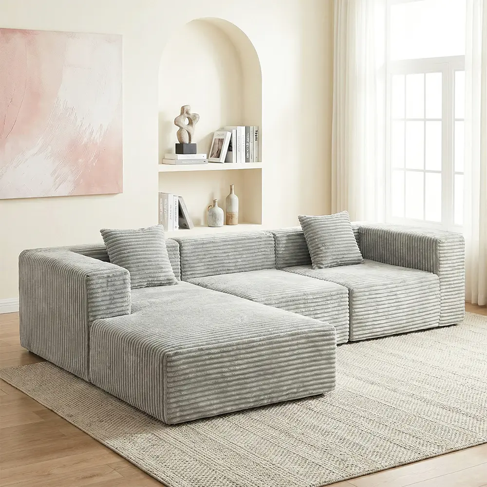 Gray na multi-seater na sofa