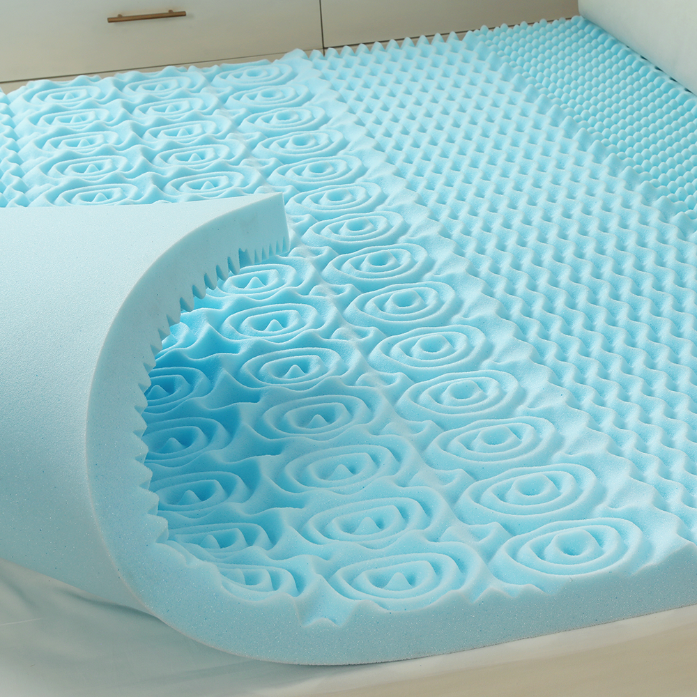 Embossed memory foam gel mattress